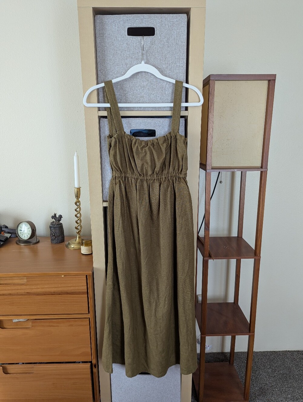 Nicole Purdy French Linen Babydoll Midi Dress